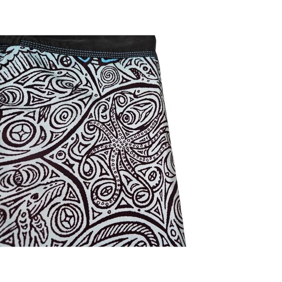 Pelagic Fish Print Board Shorts Swim Trunks Blue White Men's 37 11.5" Inseam - Picture 2 of 13